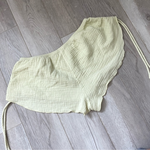 Eberjey Cotton Gauze Side Scrunch Short Shorts Green (medium) sleep lounge pjs - Picture 5 of 7